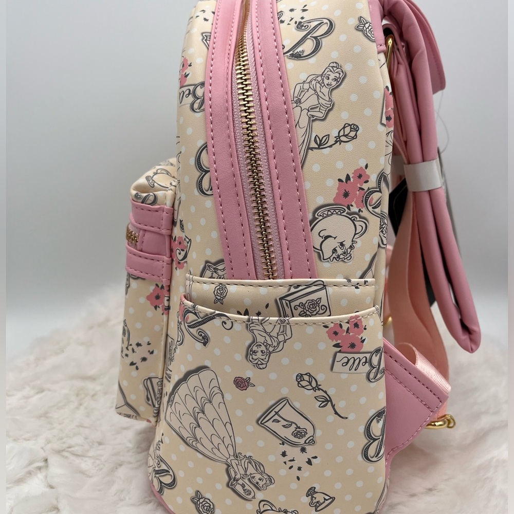 ⭐️ NWT Loungefly Disney Princess Belle Beauty and the Beast Mini Backpack ⭐️ - Picture 4 of 7
